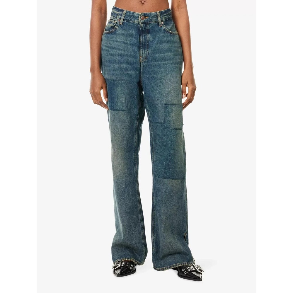 Good American NWT The Khloe Patchwork Denim Jeans - Size 15‎ - MSRP $178